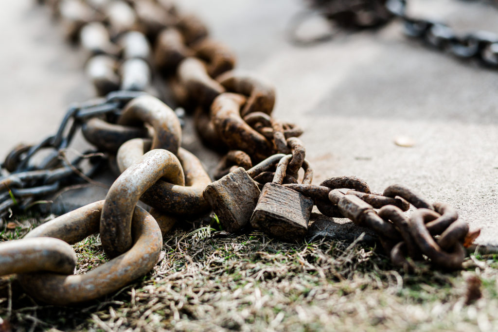 Large chain with padlocks